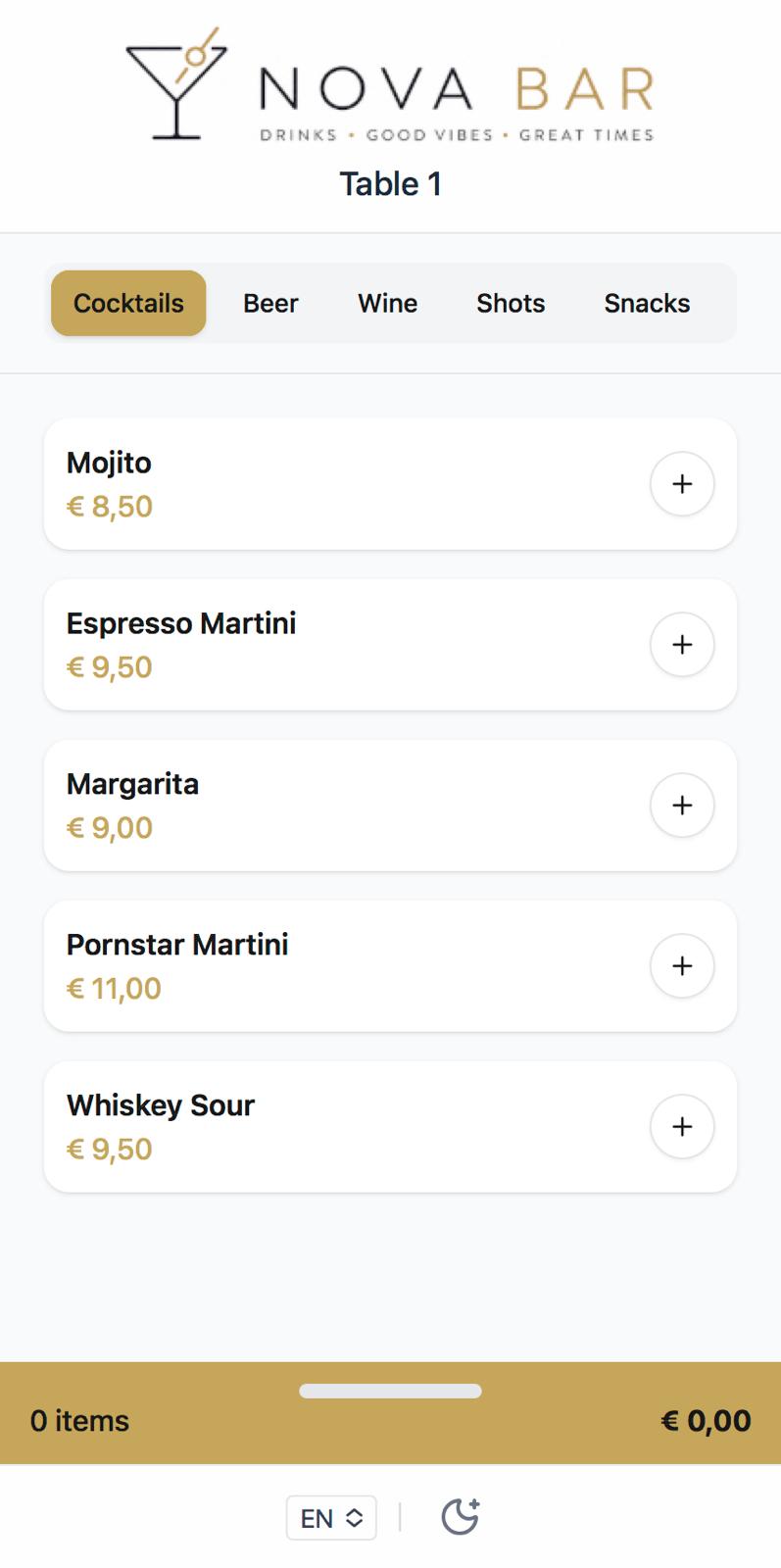 Bar View demo