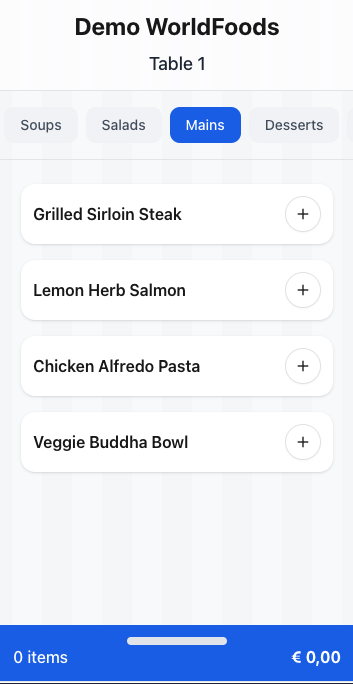 Customer QR Menu
